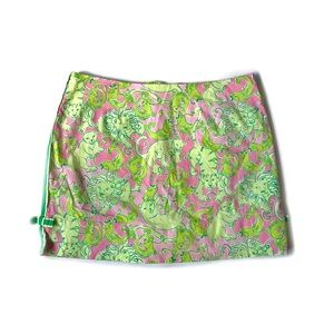 Lilly Pulitzer skort mini skirt lime green pink